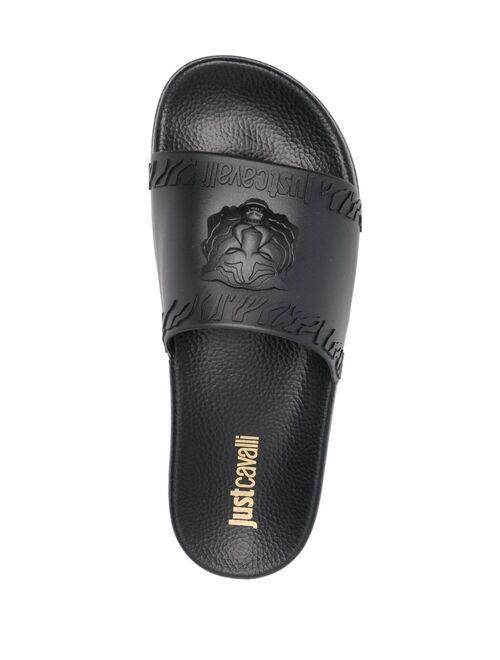 Just Cavalli embossed-logo slip-on slides