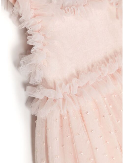 Lapin House ruffled tulle dress