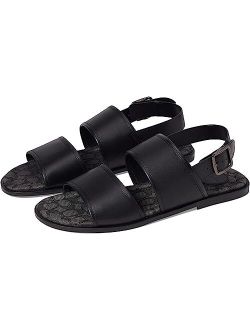 Leather Two Strap Sandal