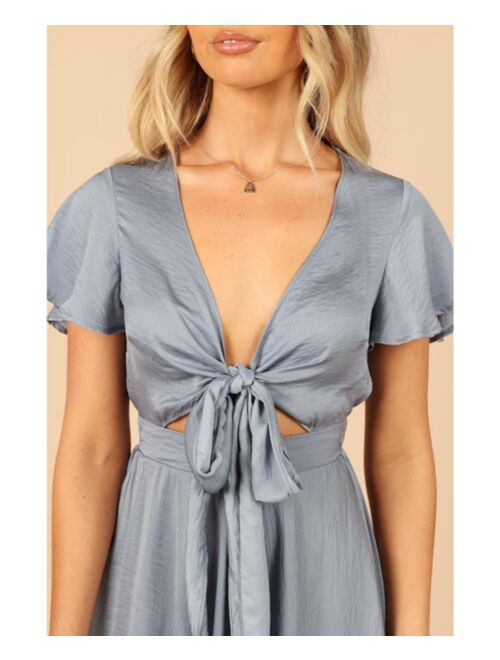 Petal & Pup PETAL AND PUP Womens Amanda High Low Tie Front Dress