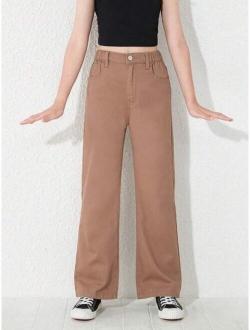 Kids EVRYDAY Girls High Waist Wide Leg Jeans