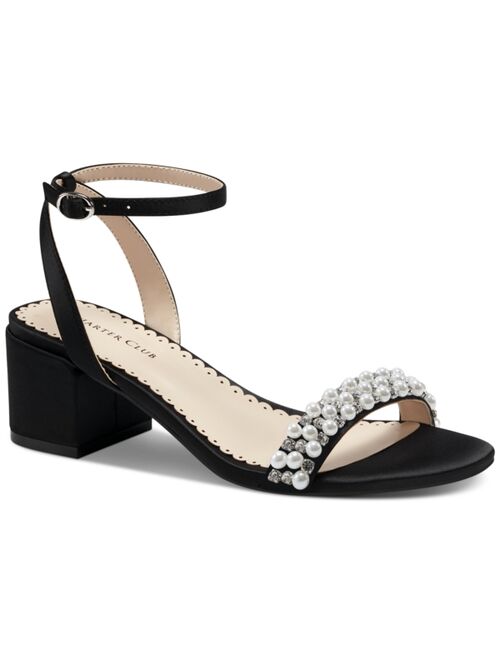 CHARTER CLUB Amara Embellished Ankle-Strap Dress Sandals, Created for Macy's