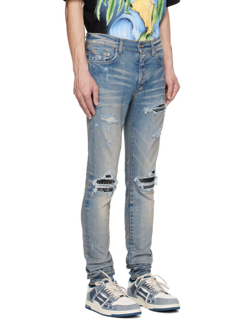 AMIRI Blue MX1 Bandana Jeans