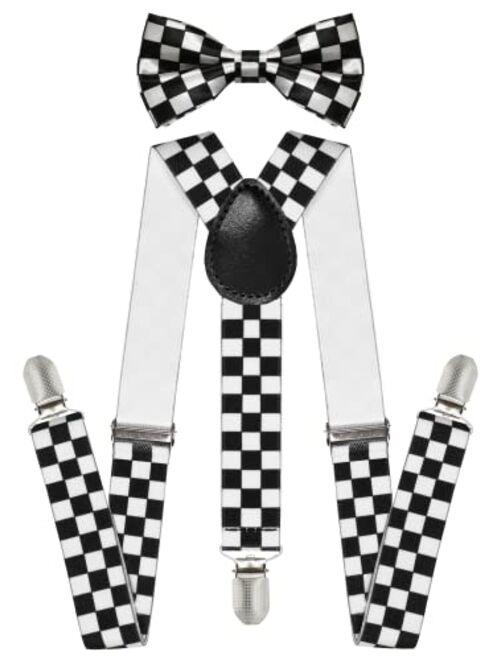 Gymboree trilece Kids Boys Suspenders Bow Tie Set Adjustable Y Back Child Toddler Suspenders Bowtie