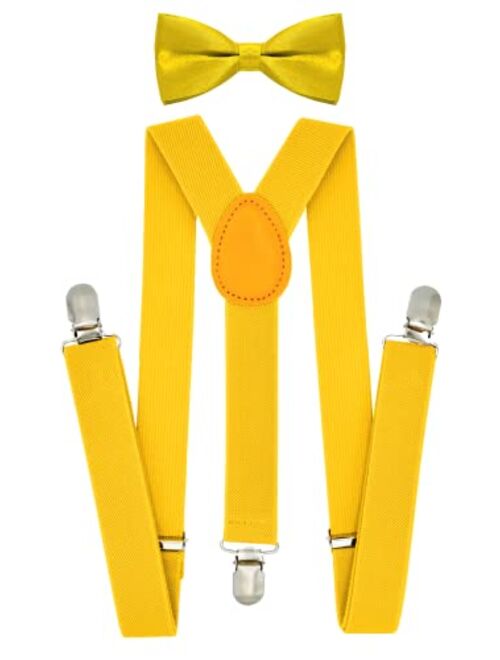 Gymboree trilece Kids Boys Suspenders Bow Tie Set Adjustable Y Back Child Toddler Suspenders Bowtie