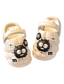 Tellrain Bubble Slides for Kids Sandals Funny Cartoon Cloud Slides Non Slip Bathroom Pillow Slipper Girls Boys Summer Beach Sandals