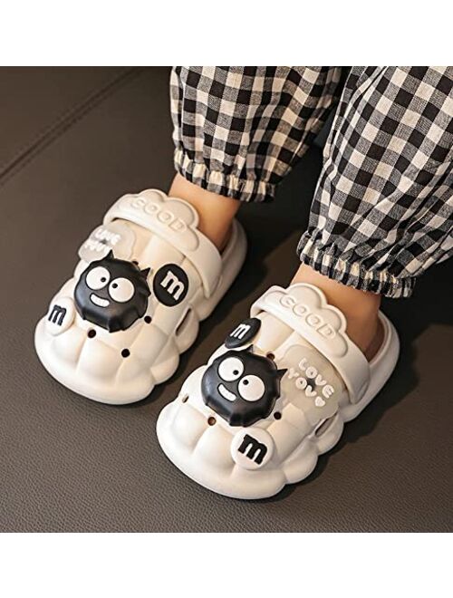 Tellrain Bubble Slides for Kids Sandals Funny Cartoon Cloud Slides Non Slip Bathroom Pillow Slipper Girls Boys Summer Beach Sandals