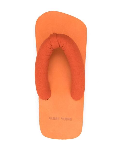 YUME YUME chunky square-toe flip-flops