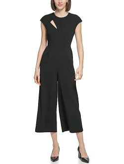 Midi Jumpsuit with Cap Sleeves