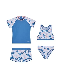 Little Girl's 4-Piece Mix & Match Swim Set