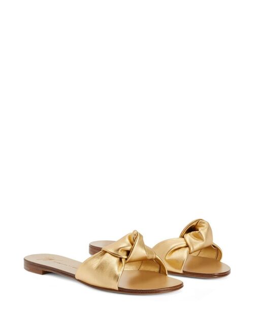 Giuseppe Zanotti Aycha knot flat sandals