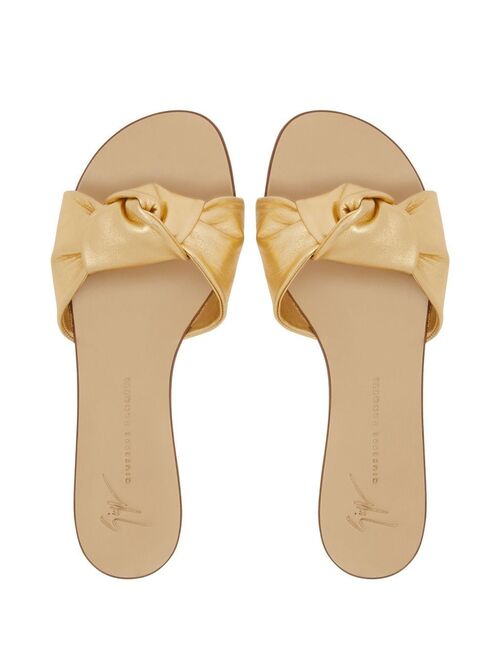 Giuseppe Zanotti Aycha knot flat sandals