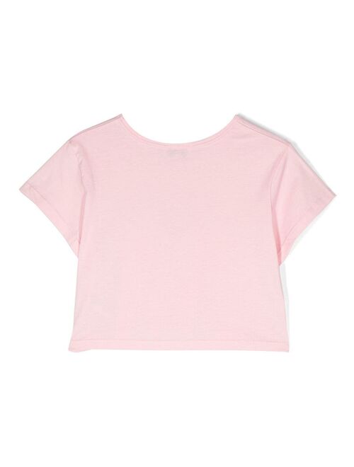 SONIA RYKIEL ENFANT logo-print cropped T-shirt