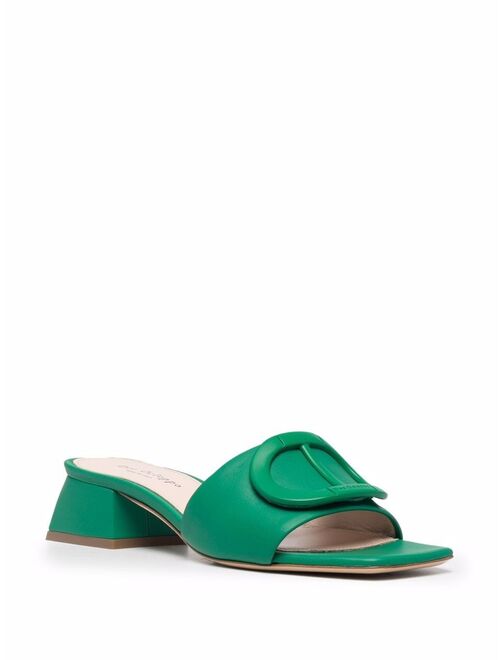 Dee Ocleppo logo-plaque leather sandals