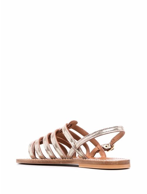 K. Jacques open-toe leather sandals