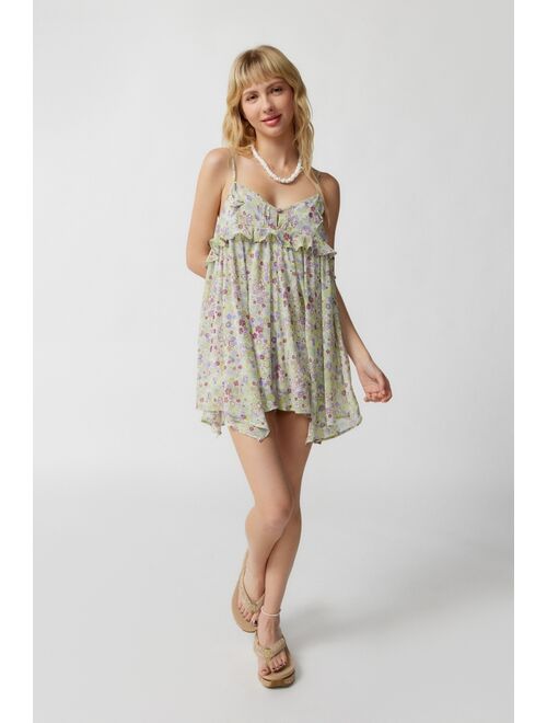 Urban Outfitters UO Danielle Chiffon Floral Romper