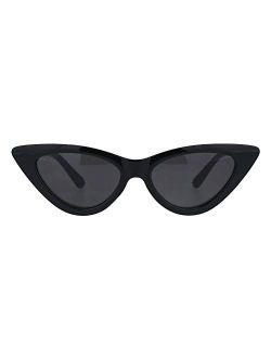 Sa106 Girls Kid Size Mod Plastic Cat Eye Minimal Chic Retro Sunglasses