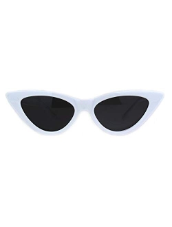 Sa106 Girls Kid Size Mod Plastic Cat Eye Minimal Chic Retro Sunglasses