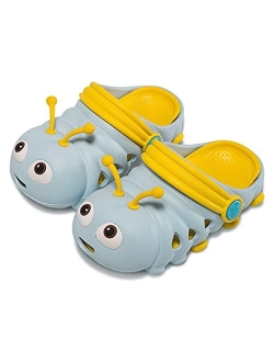 NW Kids Cute Caterpillar Clogs Garden Shoes Boys Girls Non-Slip Soft EVA Slides Slippers Indoor Outdoor Waterproof Children Water Shower Beach Pool Sandals