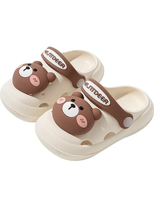 N\W Kids Cute Caterpillar Clogs Garden Shoes Boys Girls Non-Slip Soft EVA Slides Slippers Indoor Outdoor Waterproof Children Water Shower Beach Pool Sandals