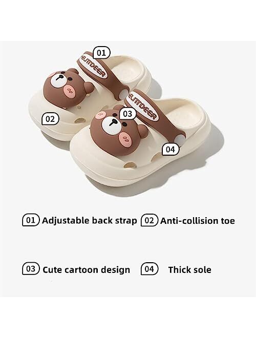 N\W Kids Cute Caterpillar Clogs Garden Shoes Boys Girls Non-Slip Soft EVA Slides Slippers Indoor Outdoor Waterproof Children Water Shower Beach Pool Sandals