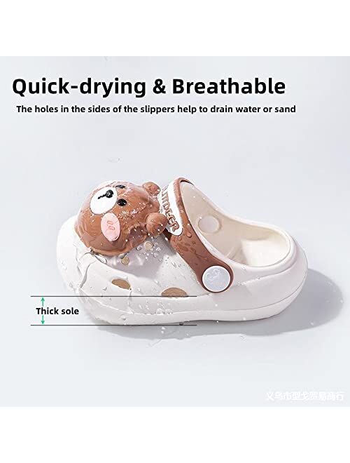 N\W Kids Cute Caterpillar Clogs Garden Shoes Boys Girls Non-Slip Soft EVA Slides Slippers Indoor Outdoor Waterproof Children Water Shower Beach Pool Sandals