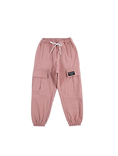 CHENXIN Girls Cotton Jogger Cargo Pants for 4-12 Years