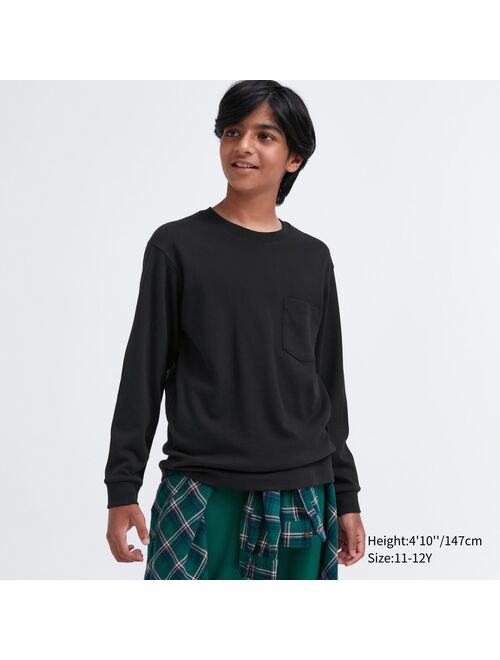 UNIQLO Soft Brushed Crew Neck Long-Sleeve T-Shirt