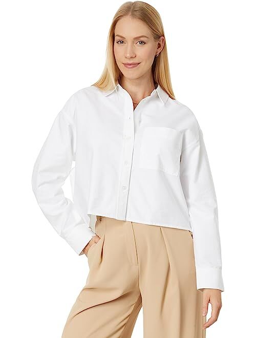 Madewell Long Sleeve Cropped Shirt with Straight Hem