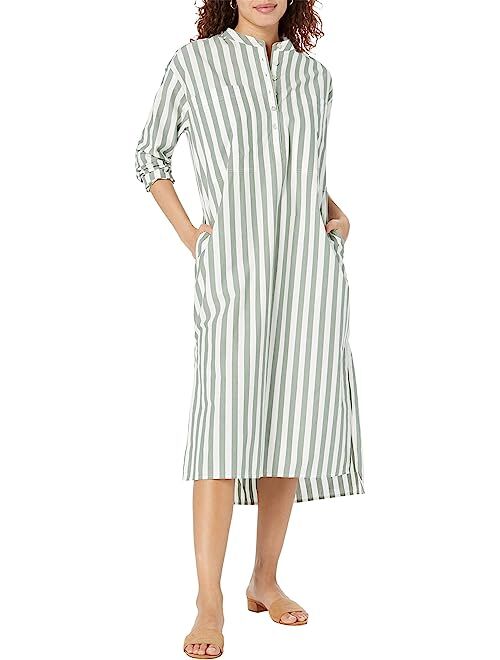 Madewell Poplin Oversized Midi Shirtdress in Stripe