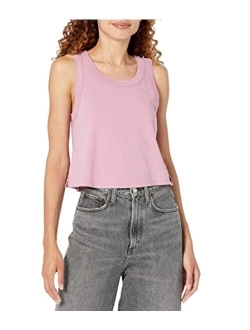 Softfade Cotton Boxy-Crop Tank