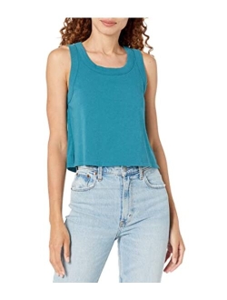 Softfade Cotton Boxy-Crop Tank