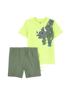 carters Toddler Boy Carter's Dinosaur Tee & Shorts Set