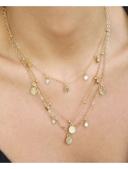 Crystal Detailed Triple Layer Necklace