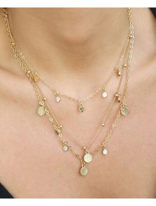 ETTIKA Crystal Detailed Triple Layer Necklace