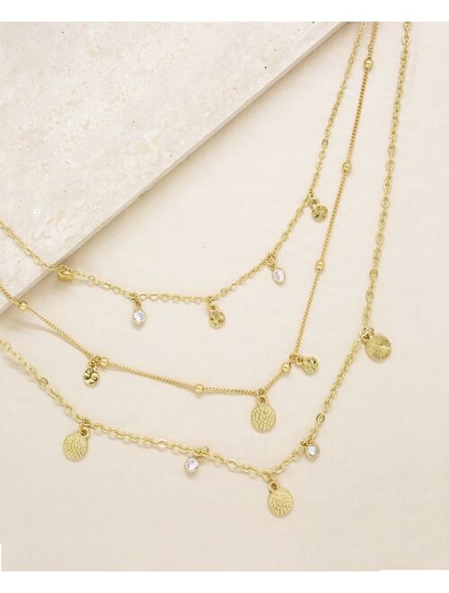 ETTIKA Crystal Detailed Triple Layer Necklace