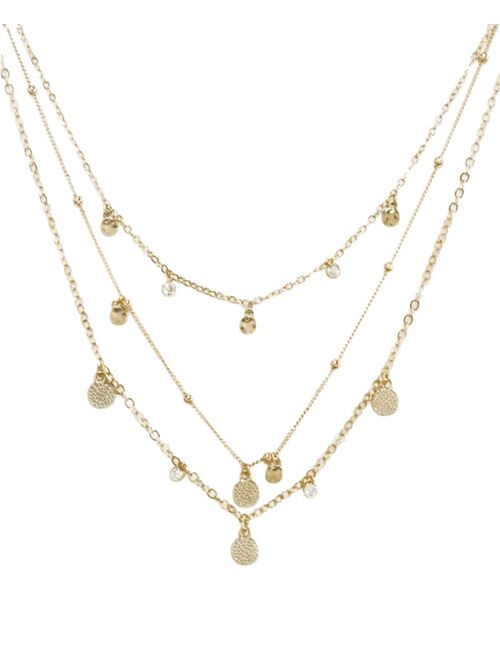 ETTIKA Crystal Detailed Triple Layer Necklace