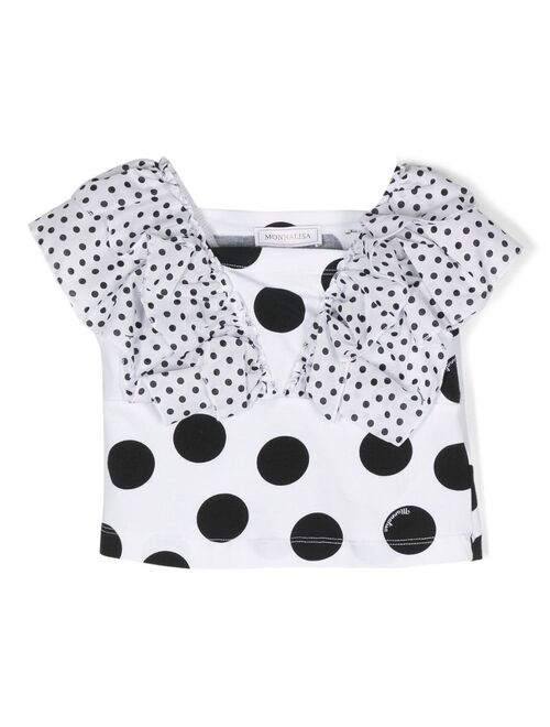 Monnalisa polka-dot print top