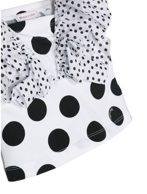 Monnalisa polka-dot print top