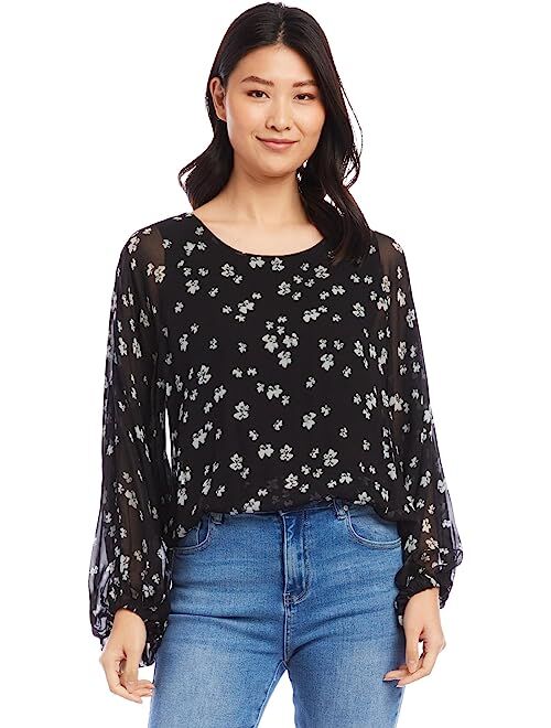 Karen Kane Lantern Sleeve Top