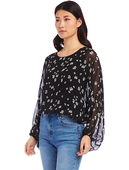 Karen Kane Lantern Sleeve Top