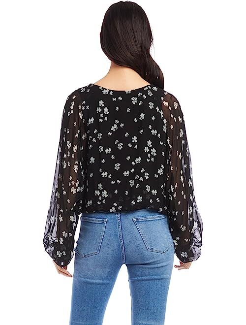 Karen Kane Lantern Sleeve Top