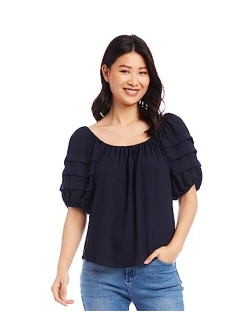 Pleat Sleeve Top