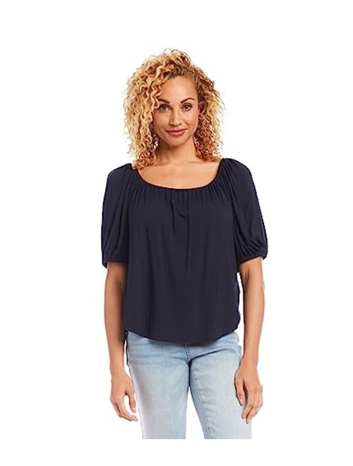 Karen Kane Knit Peasant Top