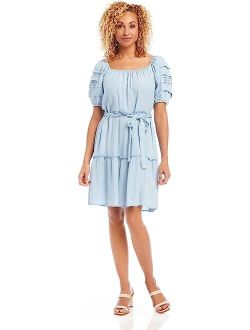 Short Sleeve Tiered Dress