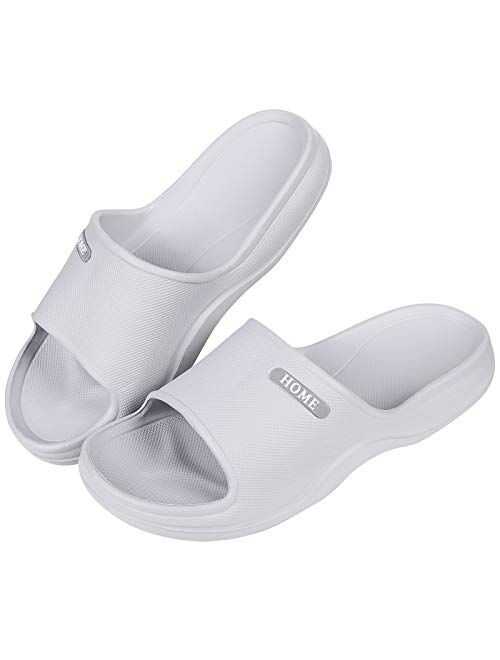 Litfun Soft Shower Shoes Slides for Women Men Lightweight Pillow Sandals Pool Bathroom Slippers