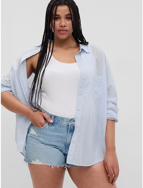 Gap Metallic Stripe Big Shirt