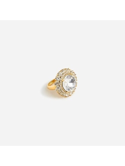 Pave crystal cocktail ring