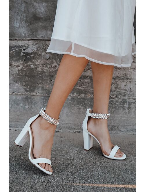 Lulus Mylan Light Nude Suede Ankle Strap Heels