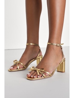 Rezzy Light Nude Bow Ankle Strap High Heel Sandals